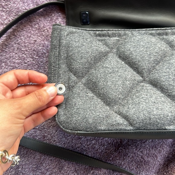 BRUNELLO CUCINELLI Quilted Wool and Leather Top-handle Bag W/ Monili Trim - Picture 6 of 16